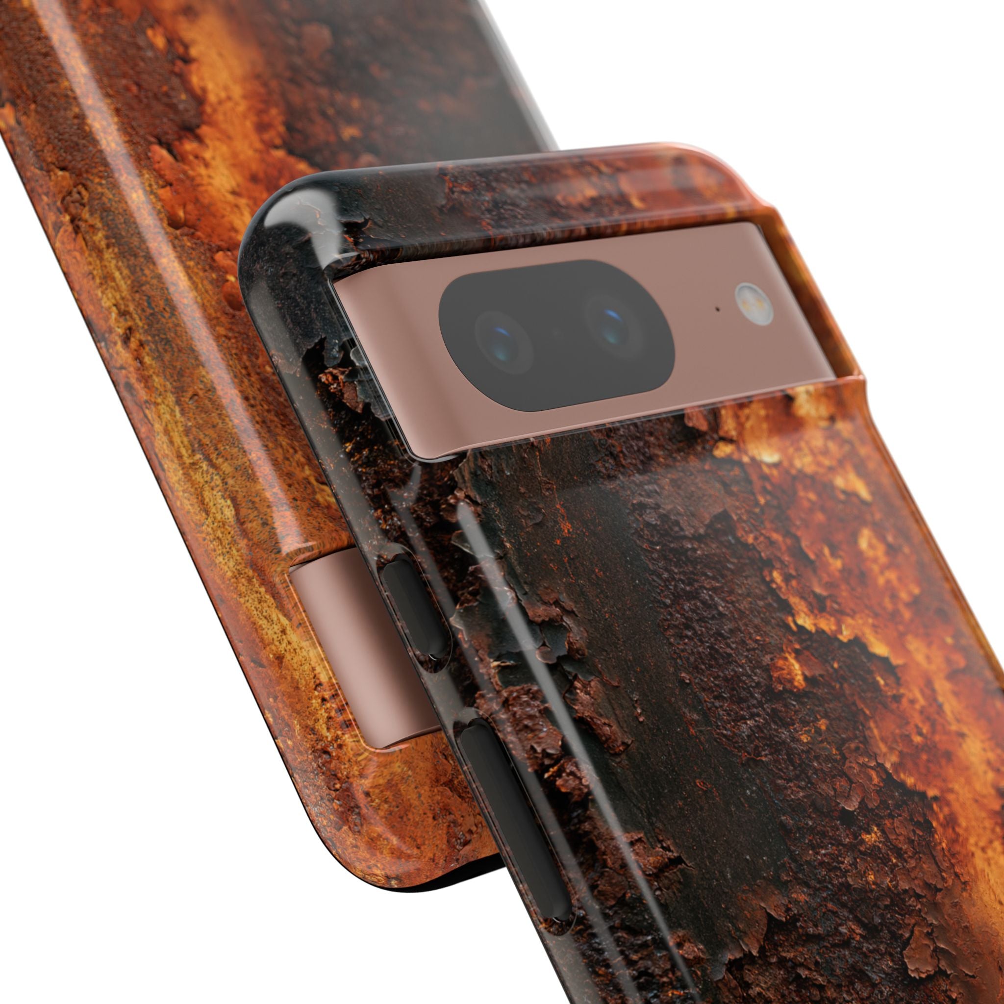 Orange Tough Phone Case for Google Pixel - Oxidized Iron Crust