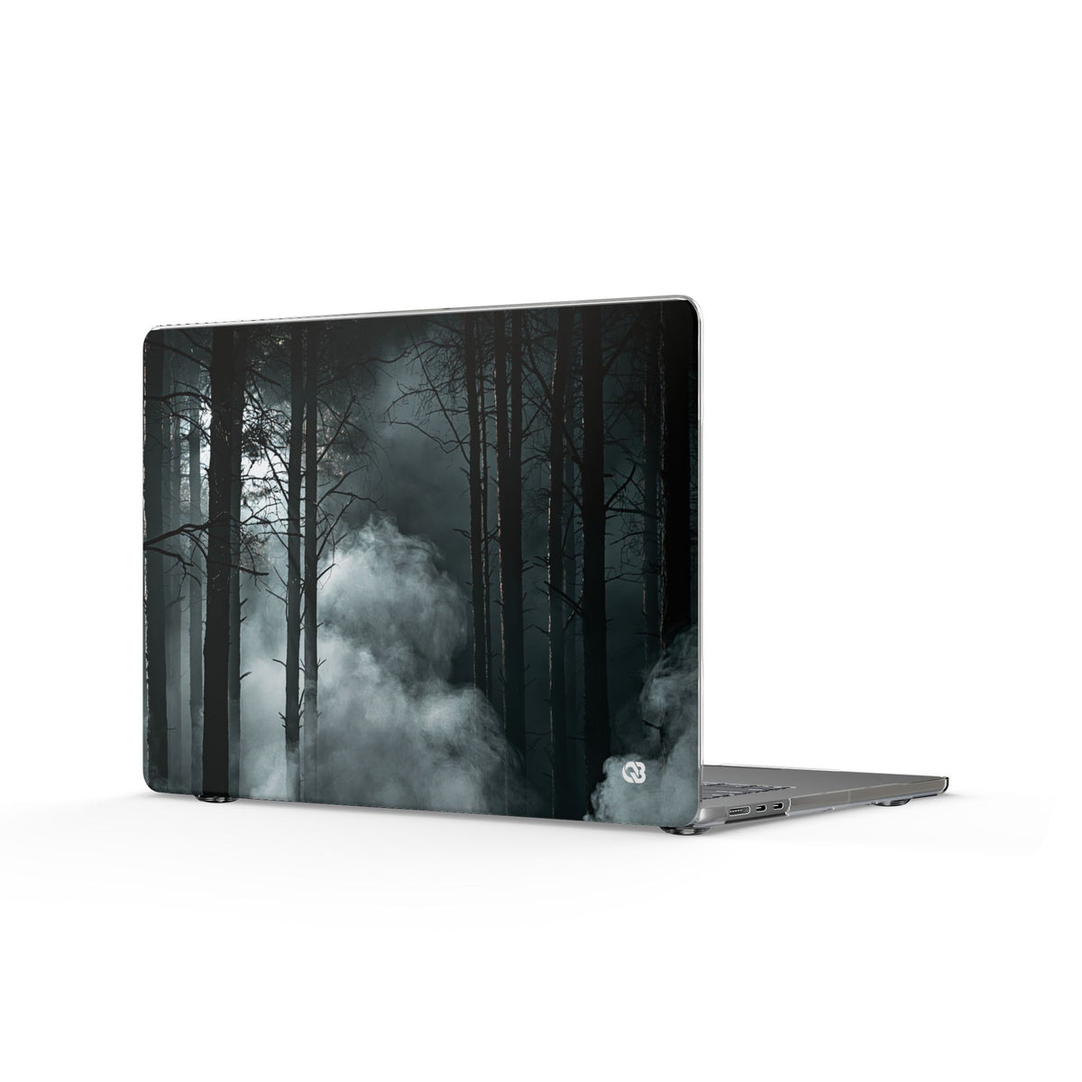 Shadowed Pine Mist · Clear Hard Case for MacBook · Black