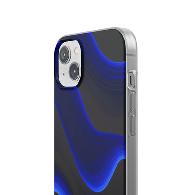 Blue Lite Phone Case for iPhone - Electric Cobalt Flow