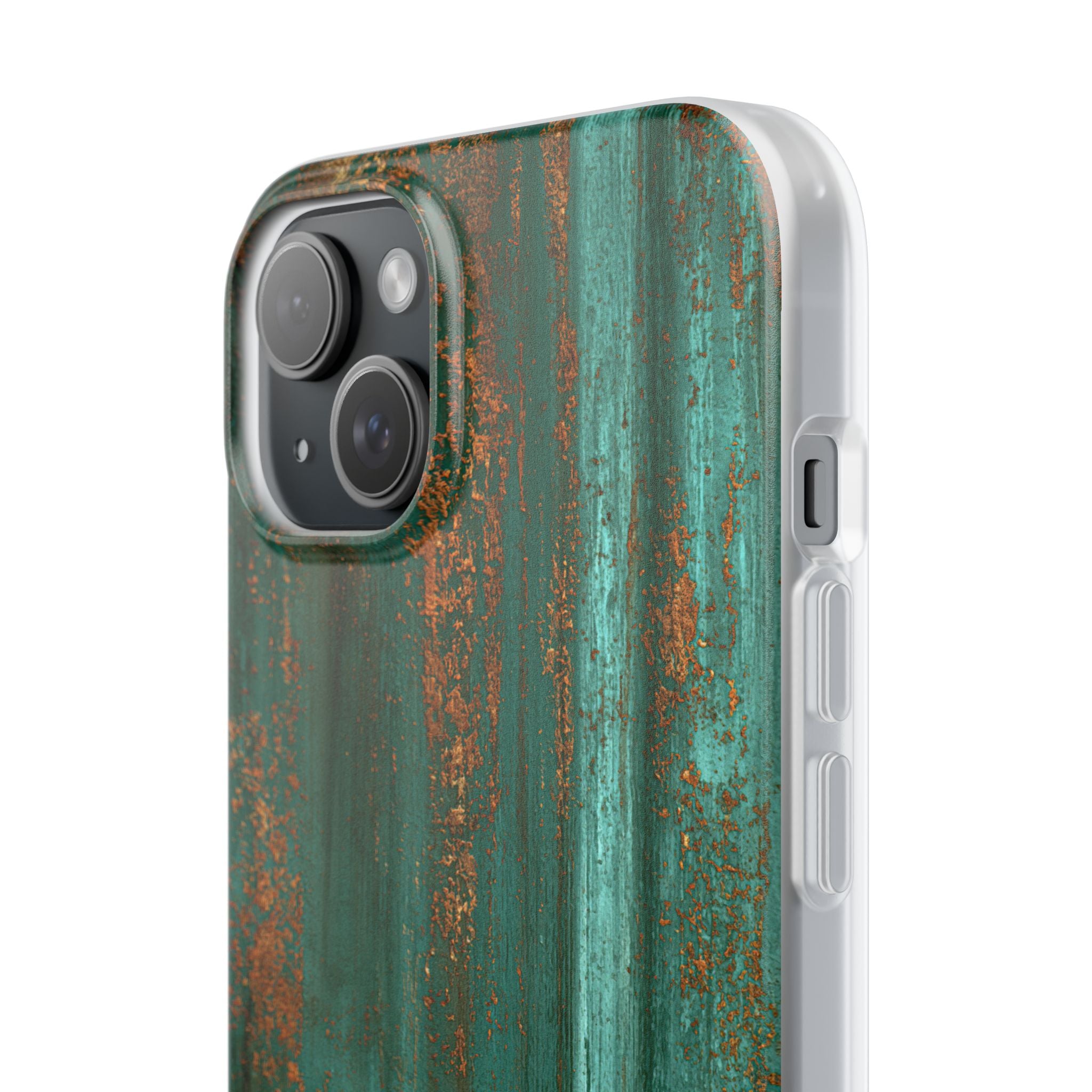 Teal Lite Phone Case for iPhone - Verdigris Copper Siding