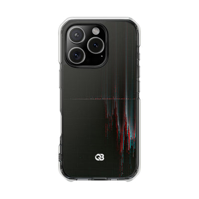 Black Impact MagSafe Phone Case for iPhone - Corrupted Data Stream