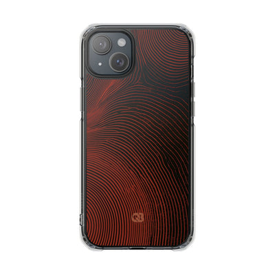 Red Impact MagSafe Phone Case for iPhone - Terracotta Nerve Map