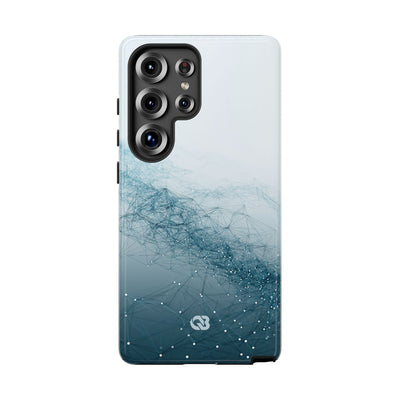 Teal Tough Phone Case for Samsung - Cyan Vector Lattice