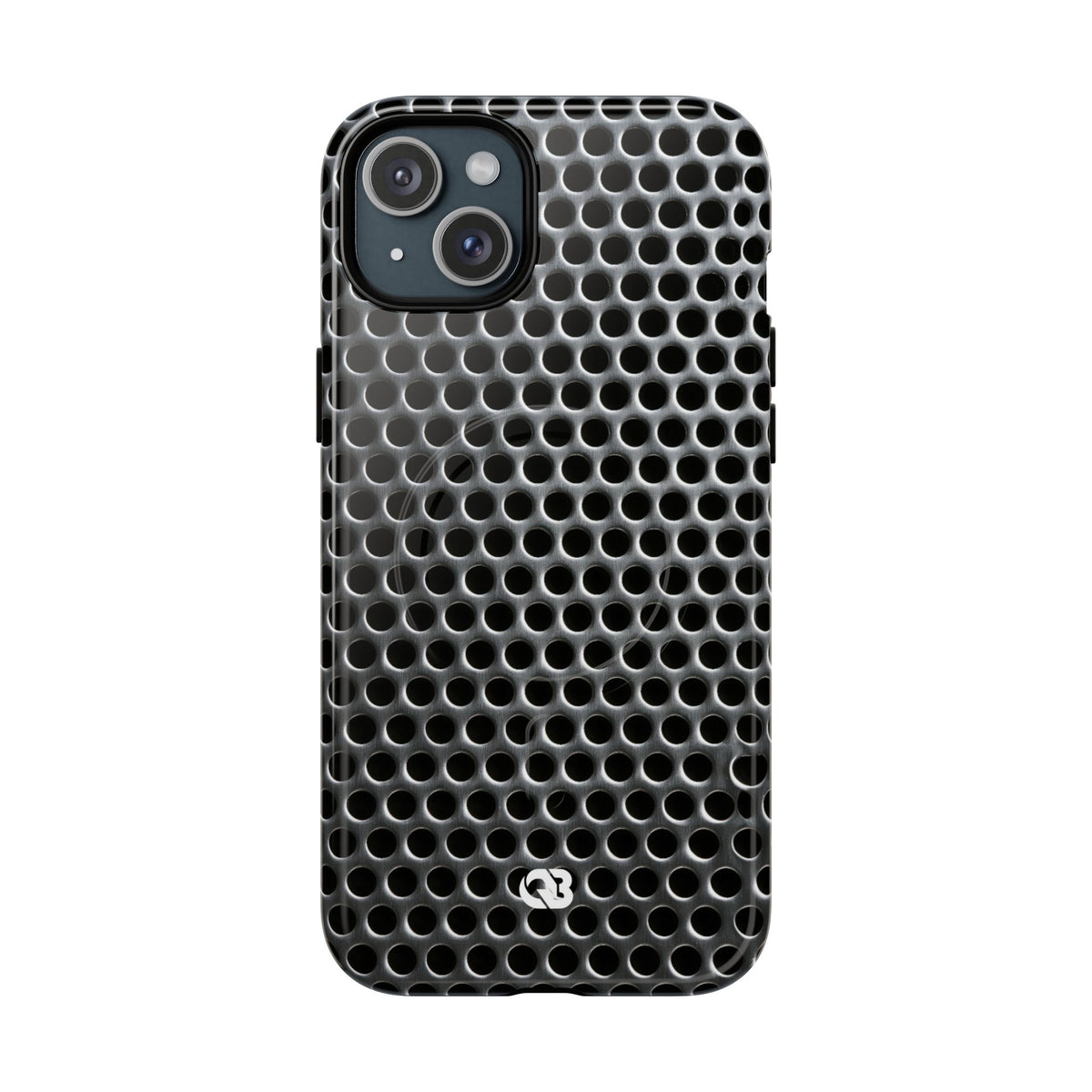 Brushed Perforated Steel · Tough 2.0 Magnetic Phone Case for iPhone · Silver