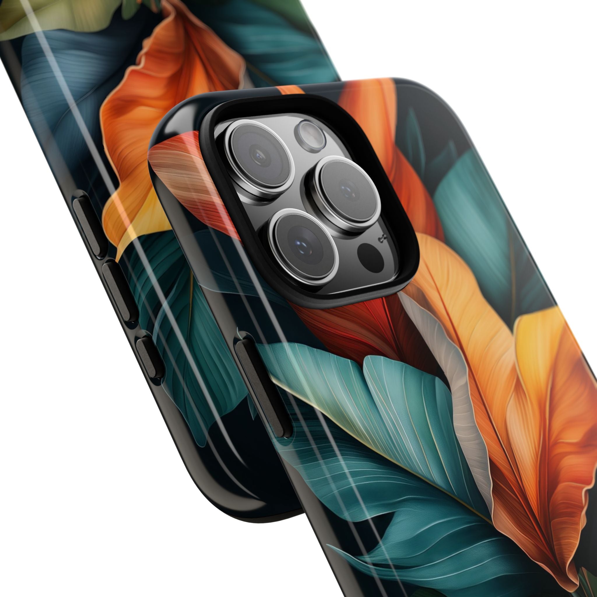 Tropical Leafburst iPhone 16 Pro Max Case - Tough