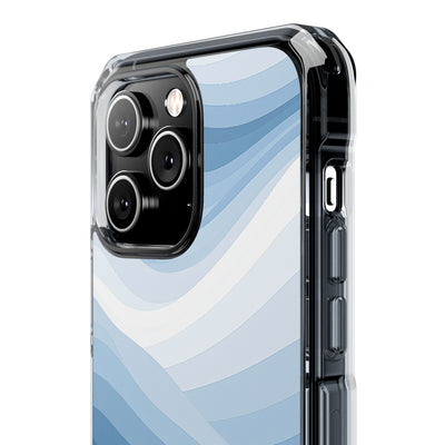 Blue Impact MagSafe Phone Case for iPhone - Glacial Indigo Flow