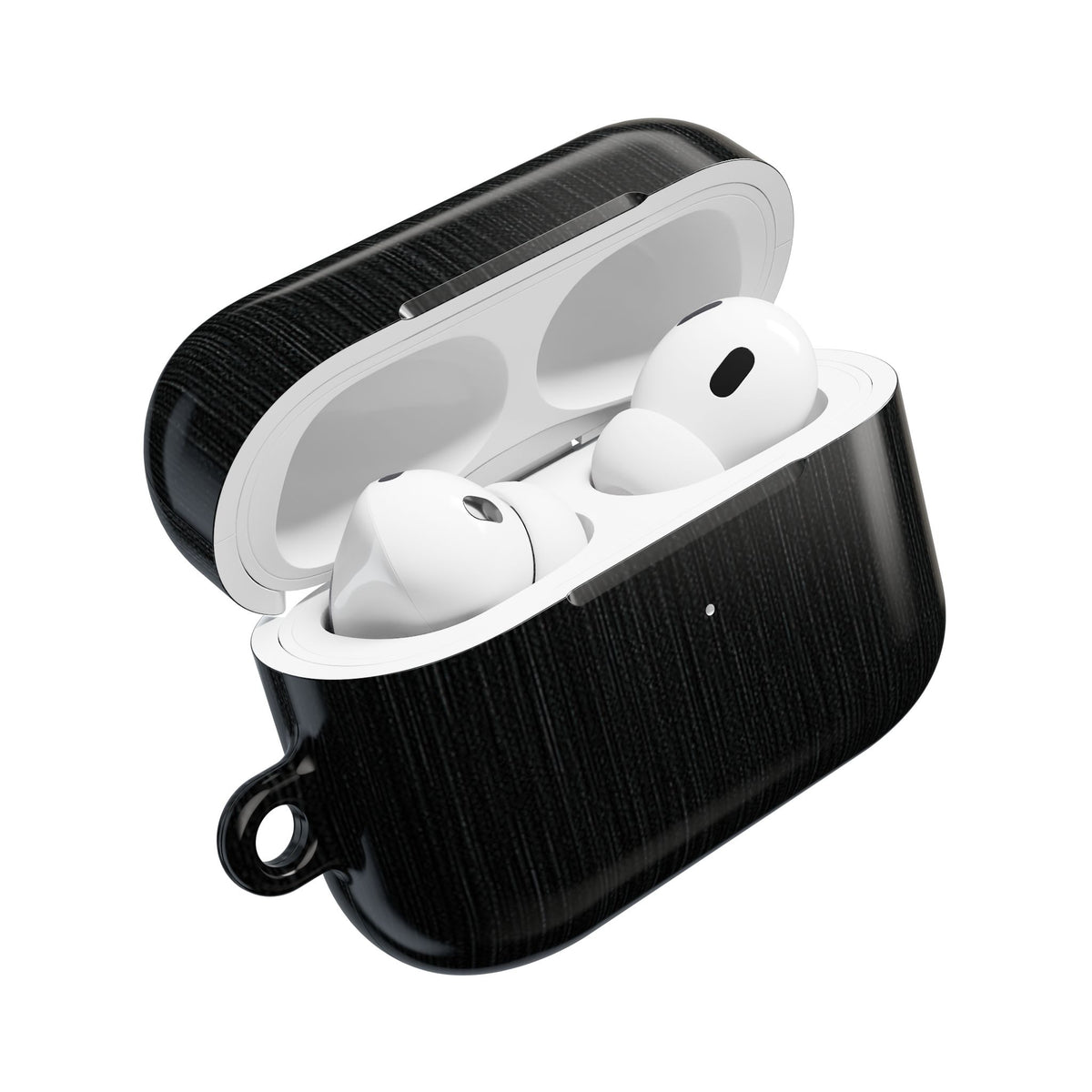 Obsidian Brushed Steel · Hard Case for AirPods & AirPods Pro · Black