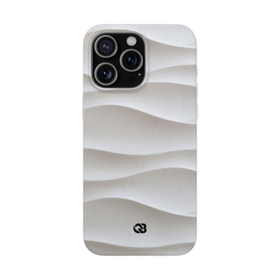 White Lite Phone Case for iPhone - Arctic Flow Ridges