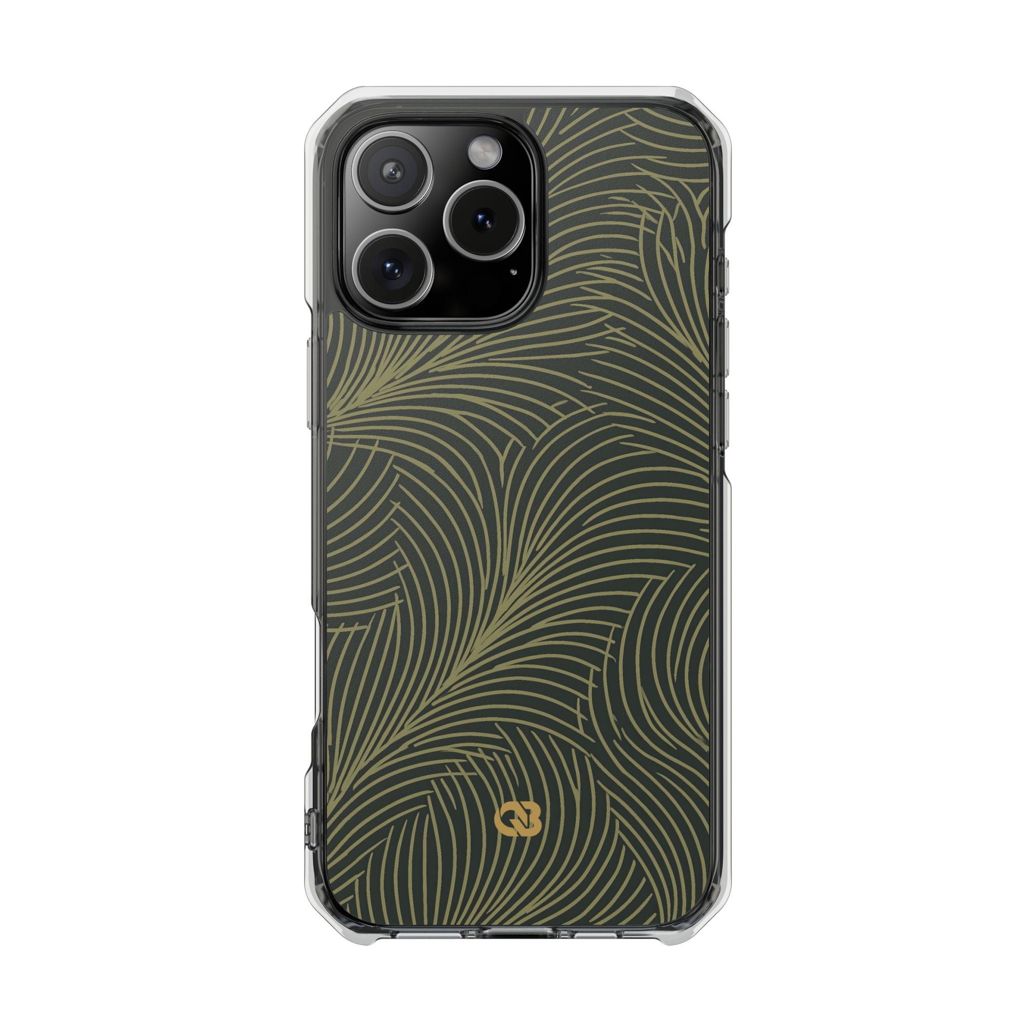 Green Impact MagSafe Phone Case for iPhone - Dark Olive Plume