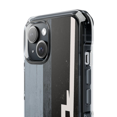 Grey Impact MagSafe Phone Case for iPhone - Industrial Concrete Void