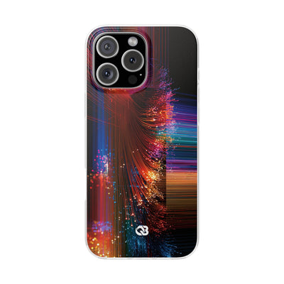 Black Lite Phone Case for iPhone - Cyber Optic Streak