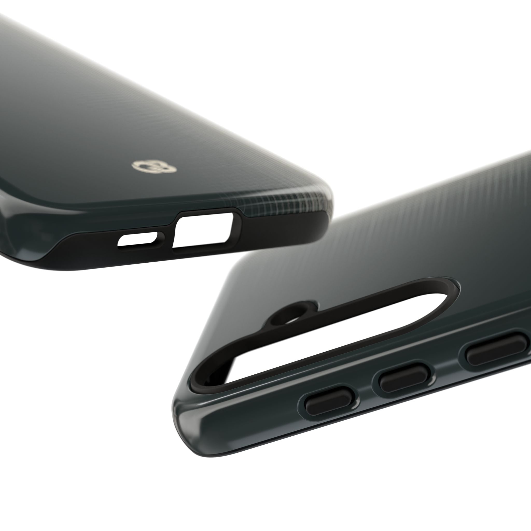Grey Tough Phone Case for Samsung - Charcoal Tech Grid