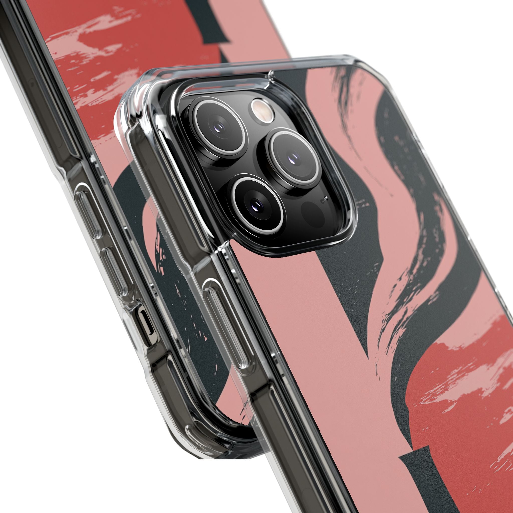 Pink Impact MagSafe Phone Case for iPhone - Cinder Rose Plume