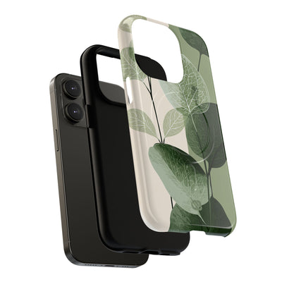 Green Tough 2.0 Magsafe Phone Case for iPhone - Sage Leaf Skeletals