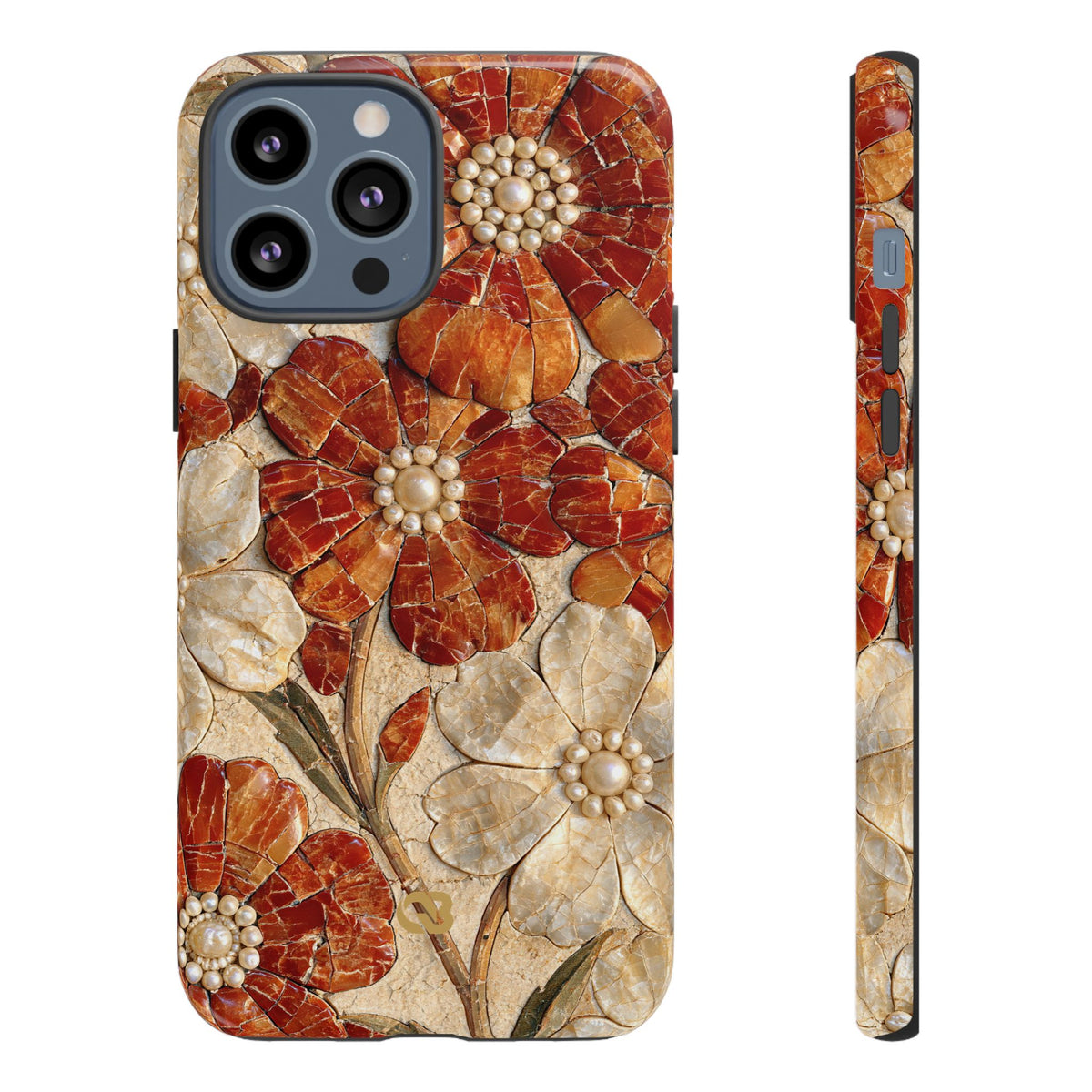 Carnelian Pearl Bloom · Tough Phone Case for iPhone · Orange