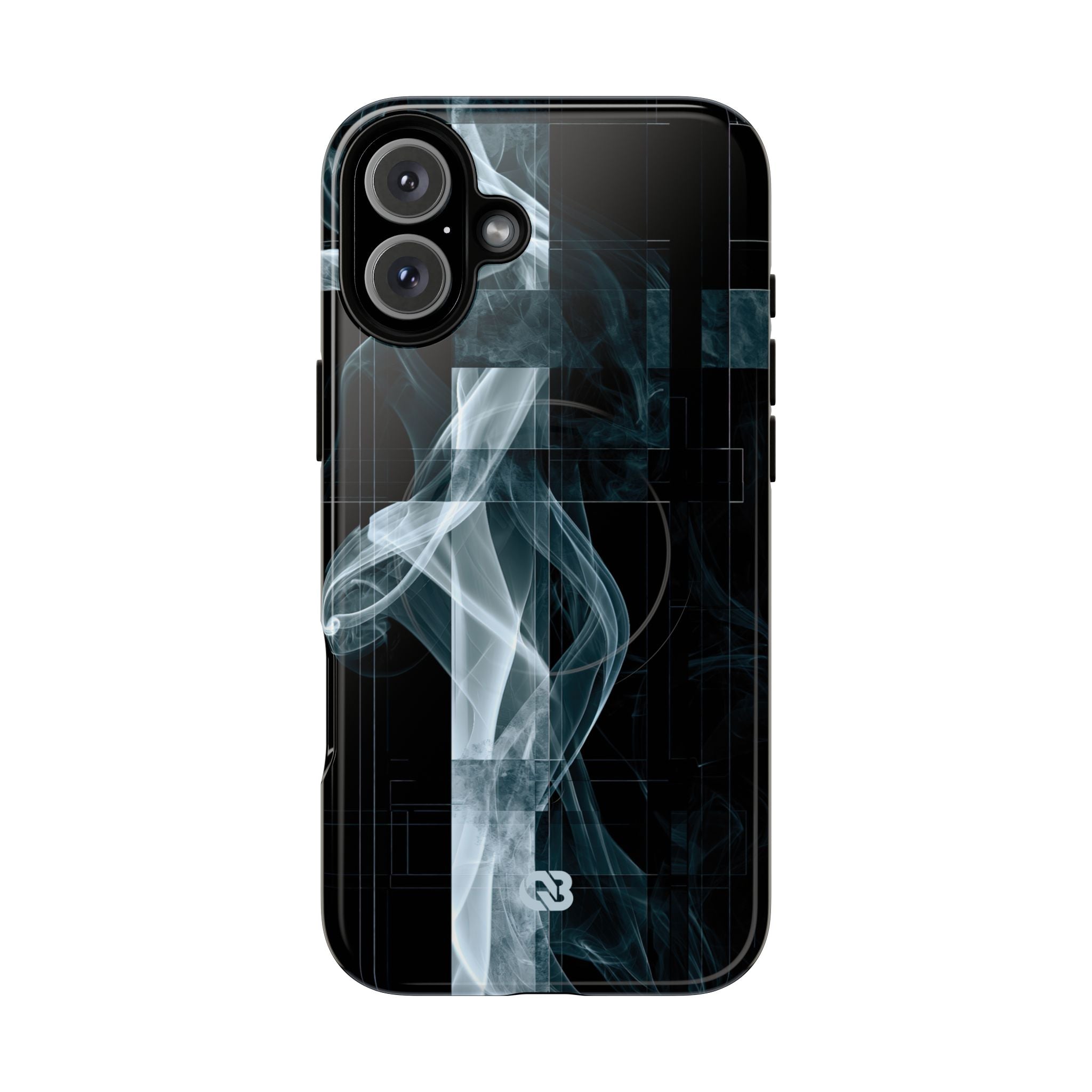 Black Tough 2.0 Magsafe Phone Case for iPhone - Arctic Vapor Grid