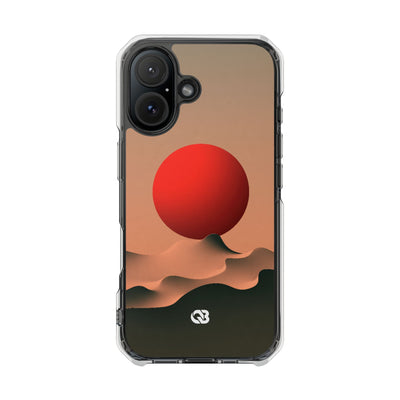 Crimson Sol Ridge · Clear Impact Magnetic Phone Case for iPhone · Red