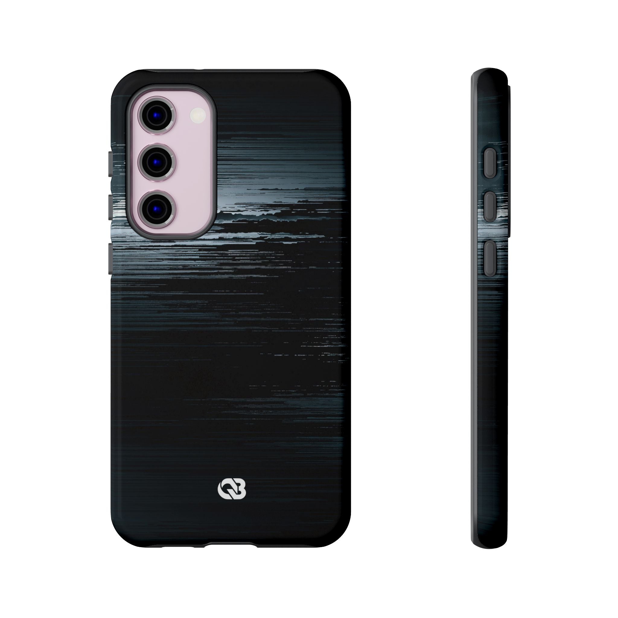 Black Tough Phone Case for Samsung - Frozen Signal Glitch