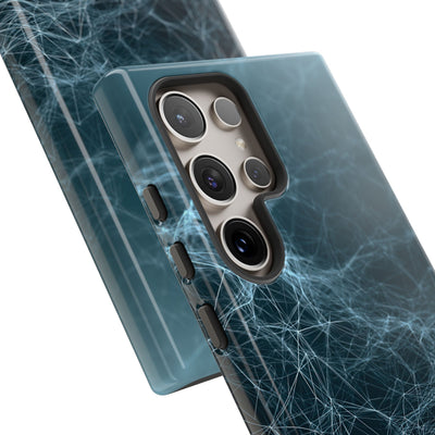 Teal Tough Phone Case for Samsung - Arctic Neural Mesh