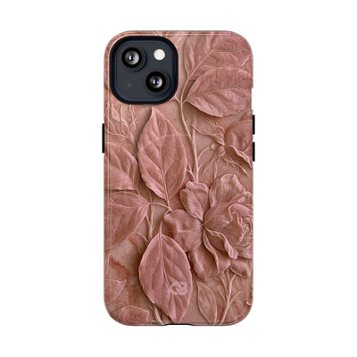 Blush Rose Relief · Tough 2.0 Magnetic Phone Case for iPhone · Pink