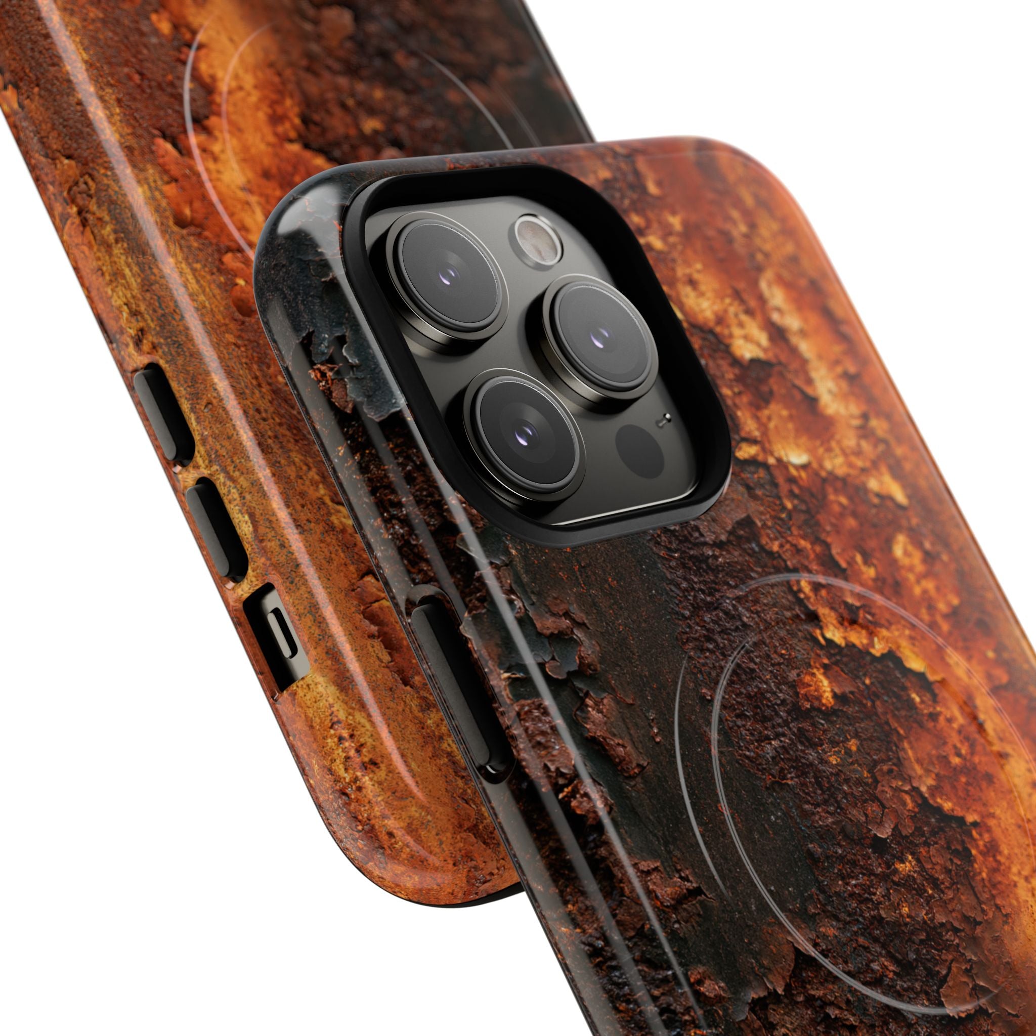Orange Tough 2.0 Magsafe Phone Case for iPhone - Oxidized Iron Crust