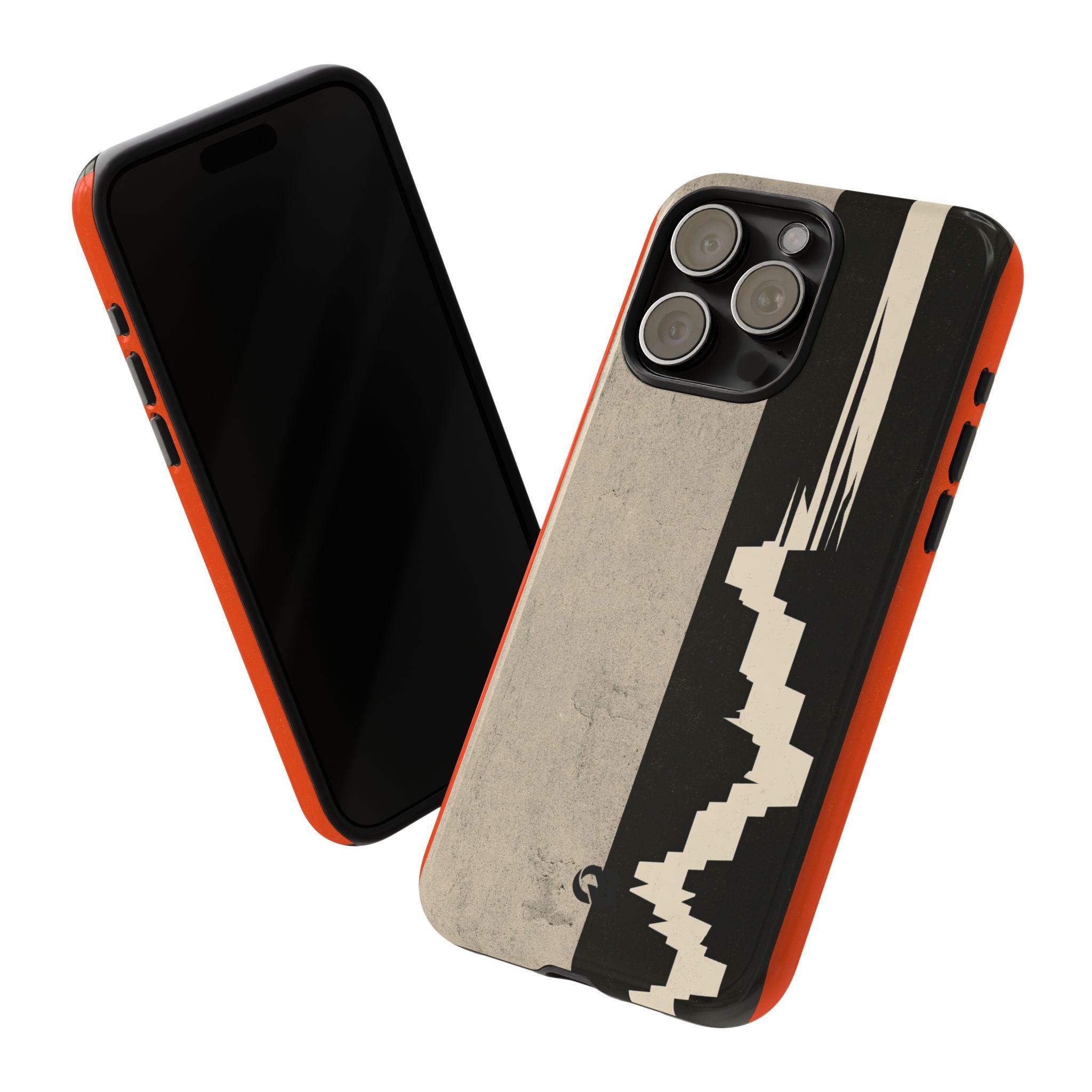 Orange Tough Phone Case for iPhone - Orange Monolith Rift