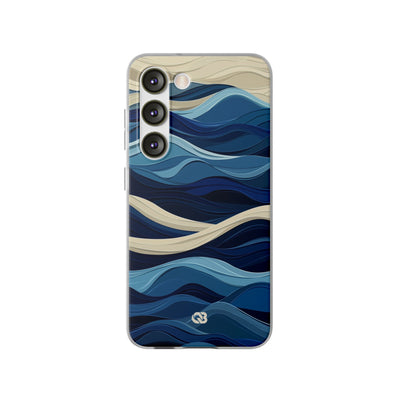 Cobalt Coast Layers · Soft Phone Case for Samsung