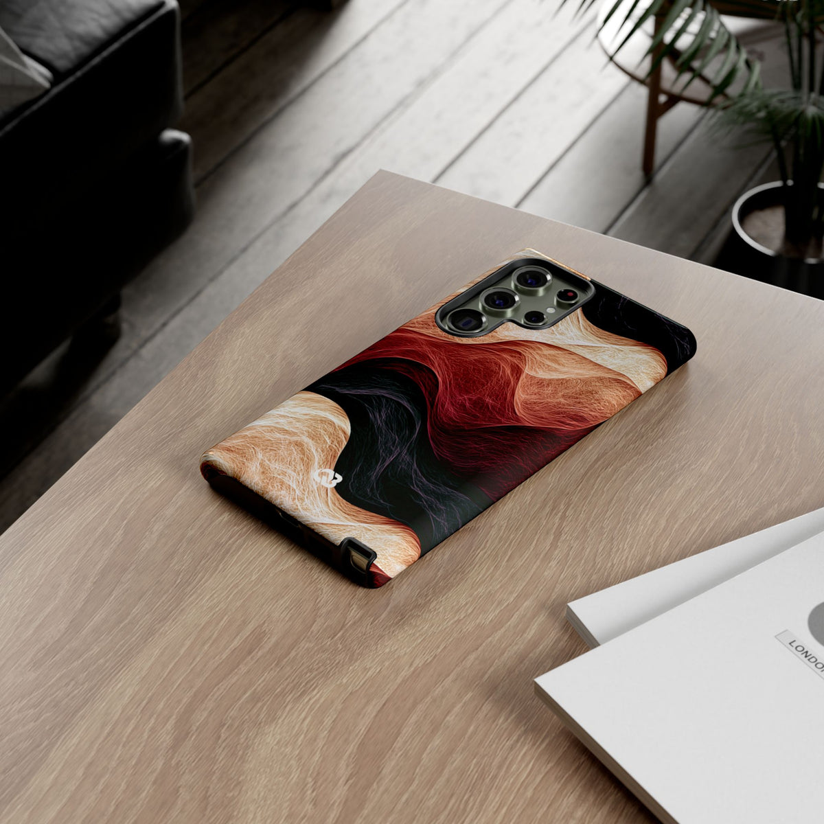 Ember Wave Dispersion · Tough Phone Case for Samsung · Red