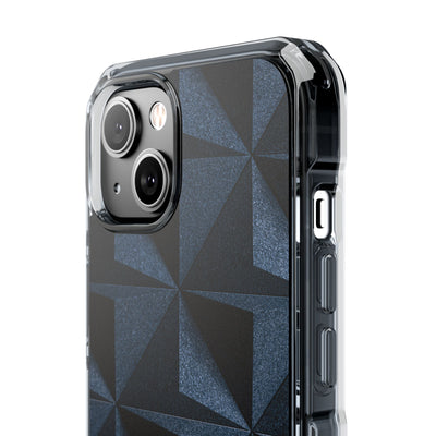 Blue Impact MagSafe Phone Case for iPhone - Indigo Basalt Facets
