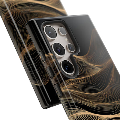 Gilded Ridge Lines · Tough Phone Case for Samsung · Black