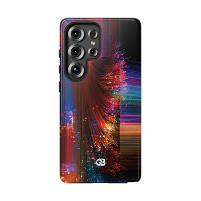 Black Tough Phone Case for Samsung - Cyber Optic Streak