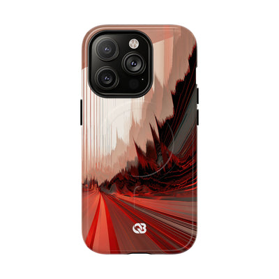 Red Tough 2.0 Magsafe Phone Case for iPhone - Crimson Pulse Horizon