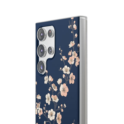 Blue Lite Phone Case for Samsung - Midnight Peach Sakura