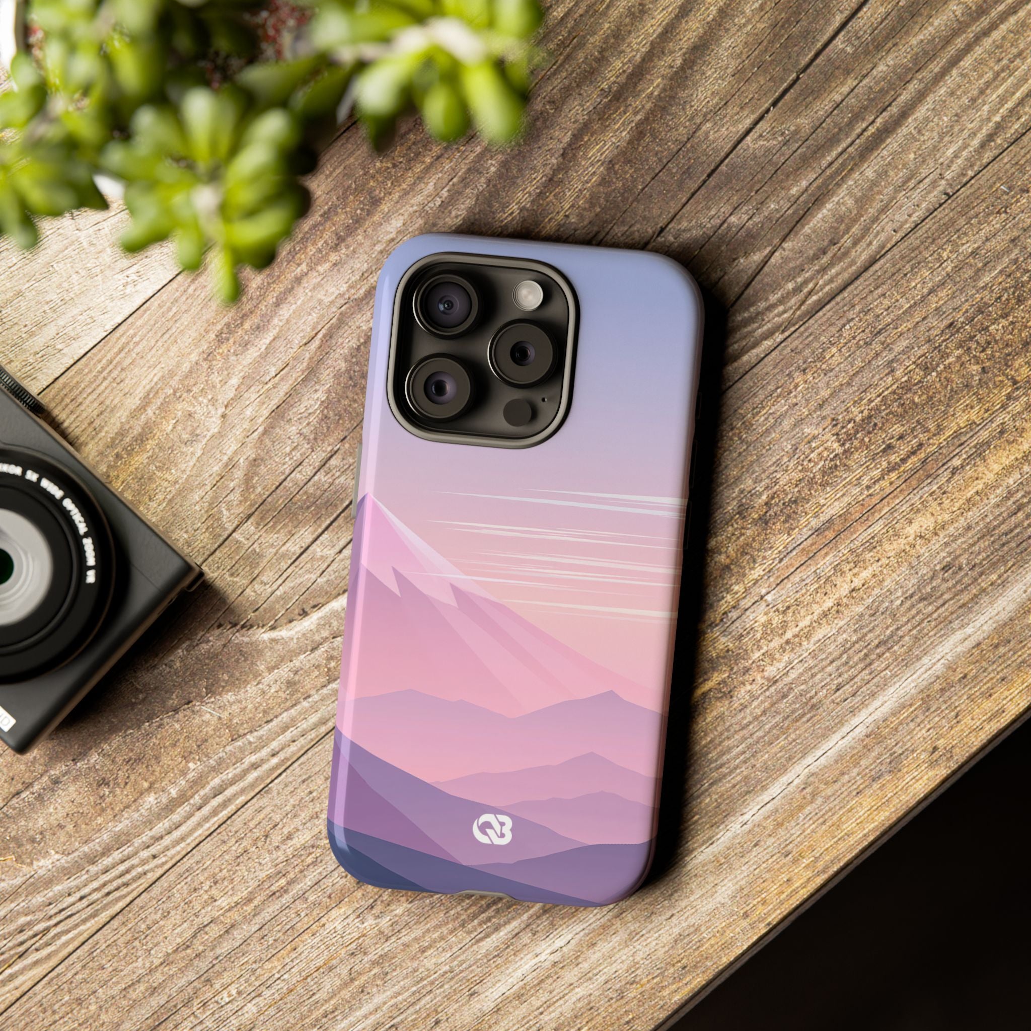 Purple Tough Phone Case for iPhone - Lavender Alpine Dawn