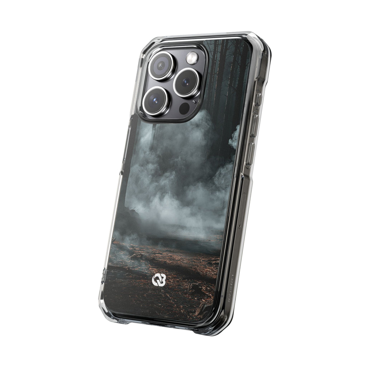 Shadowed Pine Mist · Clear Impact Magnetic Phone Case for iPhone ·  Black
