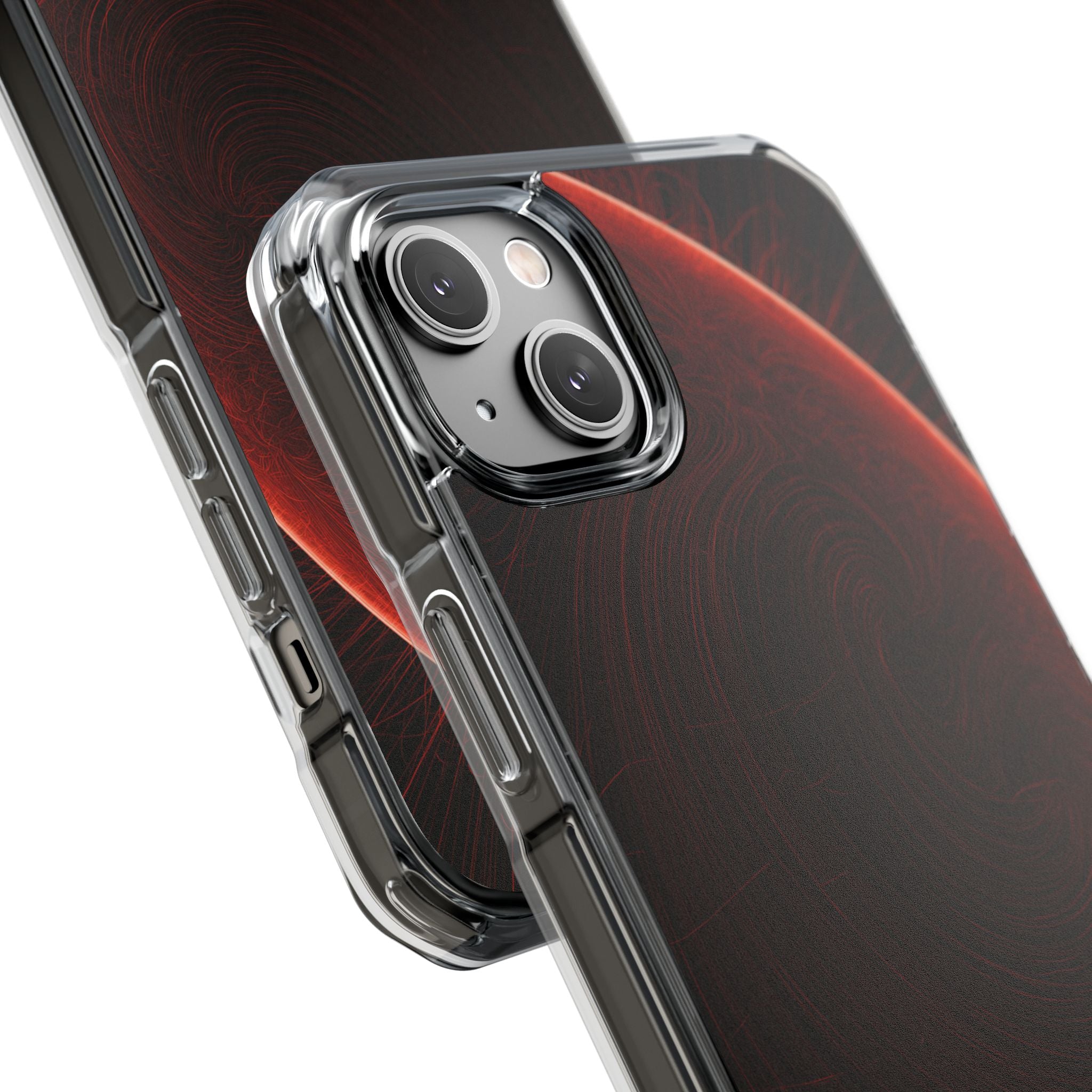 Red Impact MagSafe Phone Case for iPhone - Crimson Flare Flux