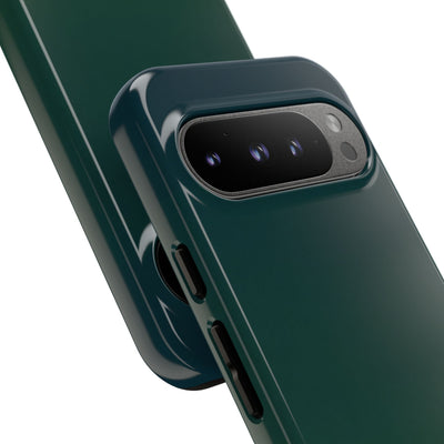 Green Tough Phone Case for Google Pixel - Midnight Pine Horizon