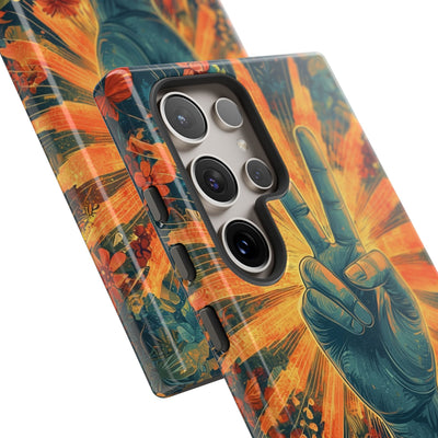 Fleur de paix radieuse · Coque de téléphone Tough pour Samsung