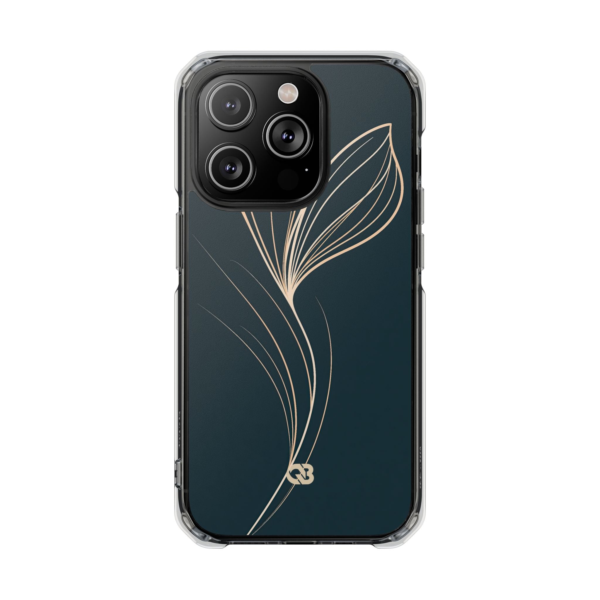 Teal Impact MagSafe Phone Case for iPhone - Sandstone Silk Flora