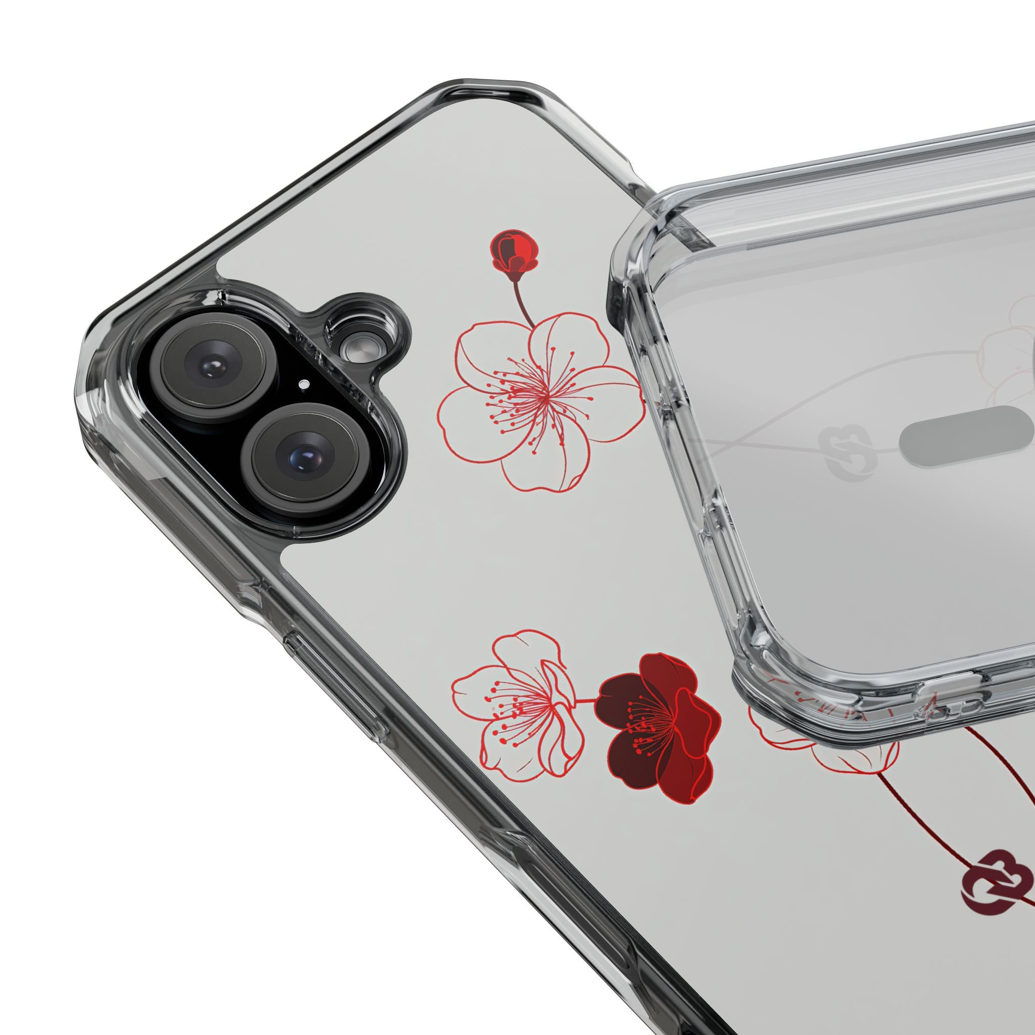 Red Impact MagSafe Phone Case for iPhone - Kyoto Ember Bloom