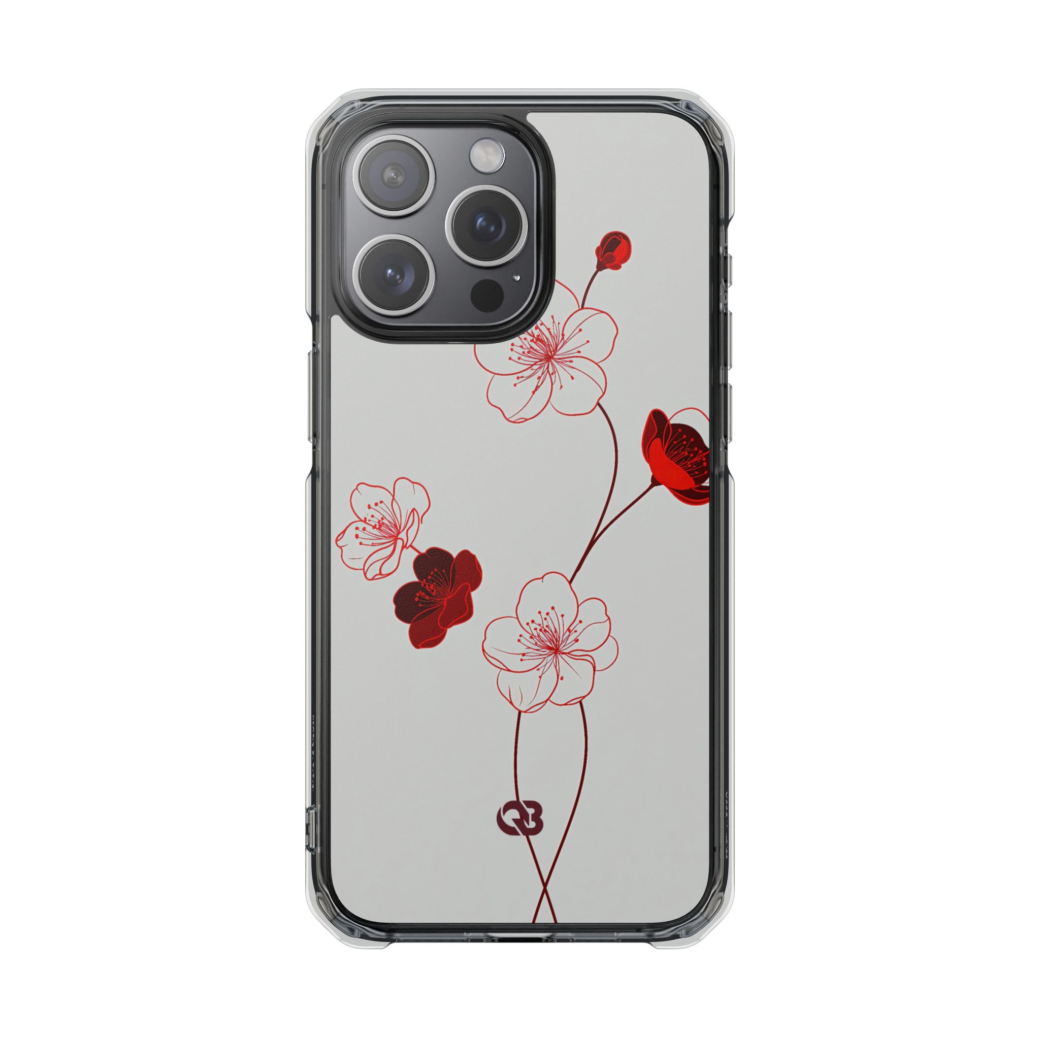 Red Impact MagSafe Phone Case for iPhone - Kyoto Ember Bloom