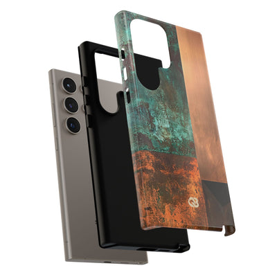 Teal Tough Phone Case for Samsung - Verdigris Copper Slab