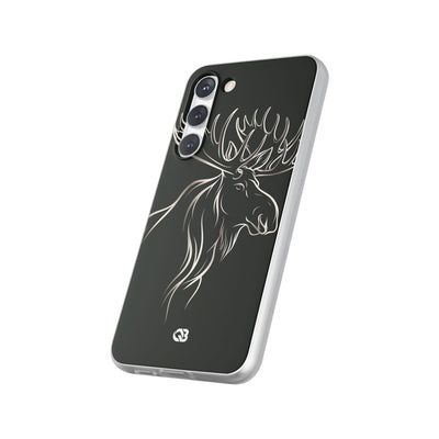 Nordic Moose Contour · Lite Phone Case for Samsung · Black