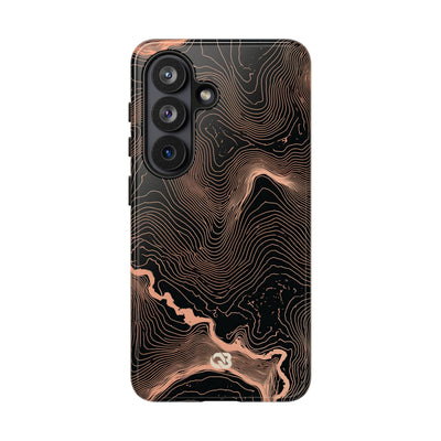 Mesa Elevation Contour · Tough Phone Case for Samsung · Black