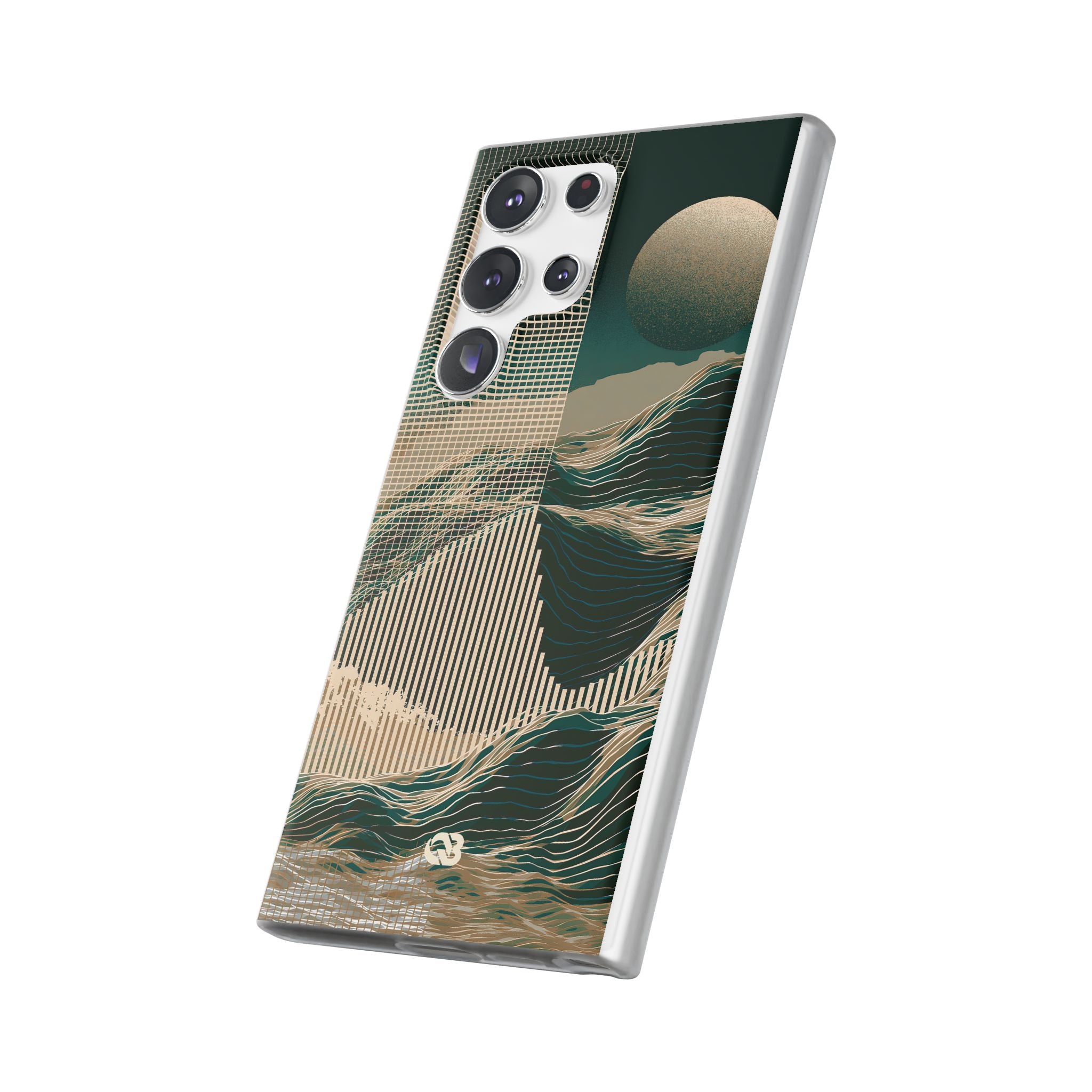 Green Lite Phone Case for Samsung - Lunar Moss Topography