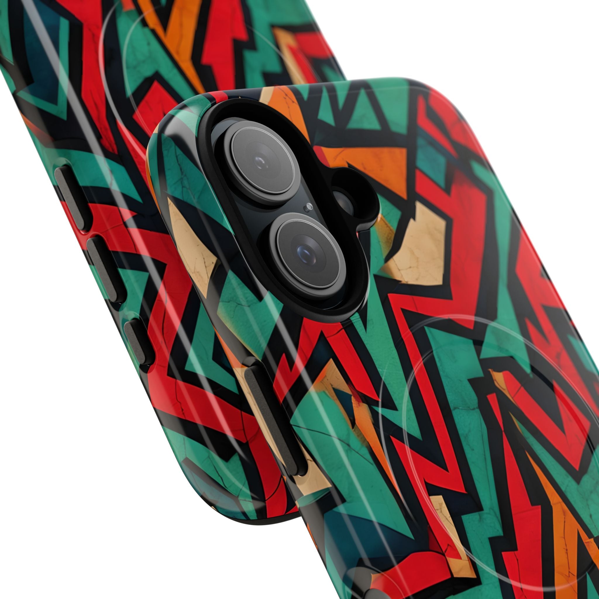 Jagged Teal Static · Tough+ Magsafe