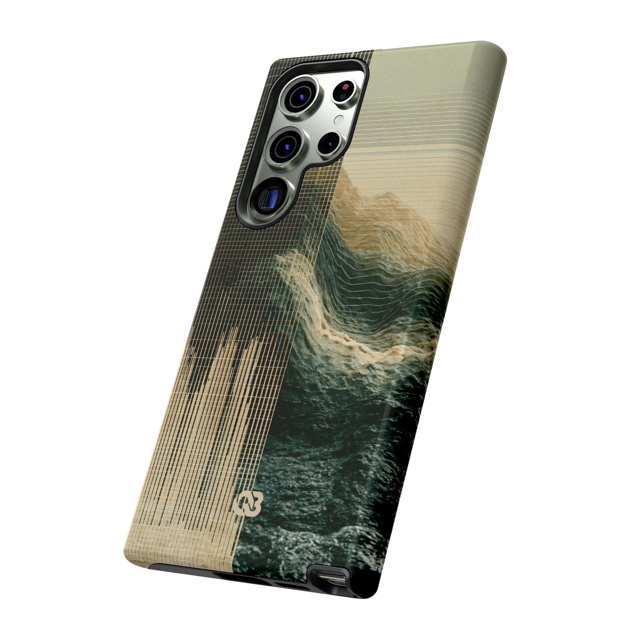 Beige Tough Phone Case for Samsung - Veridian Data Ridge