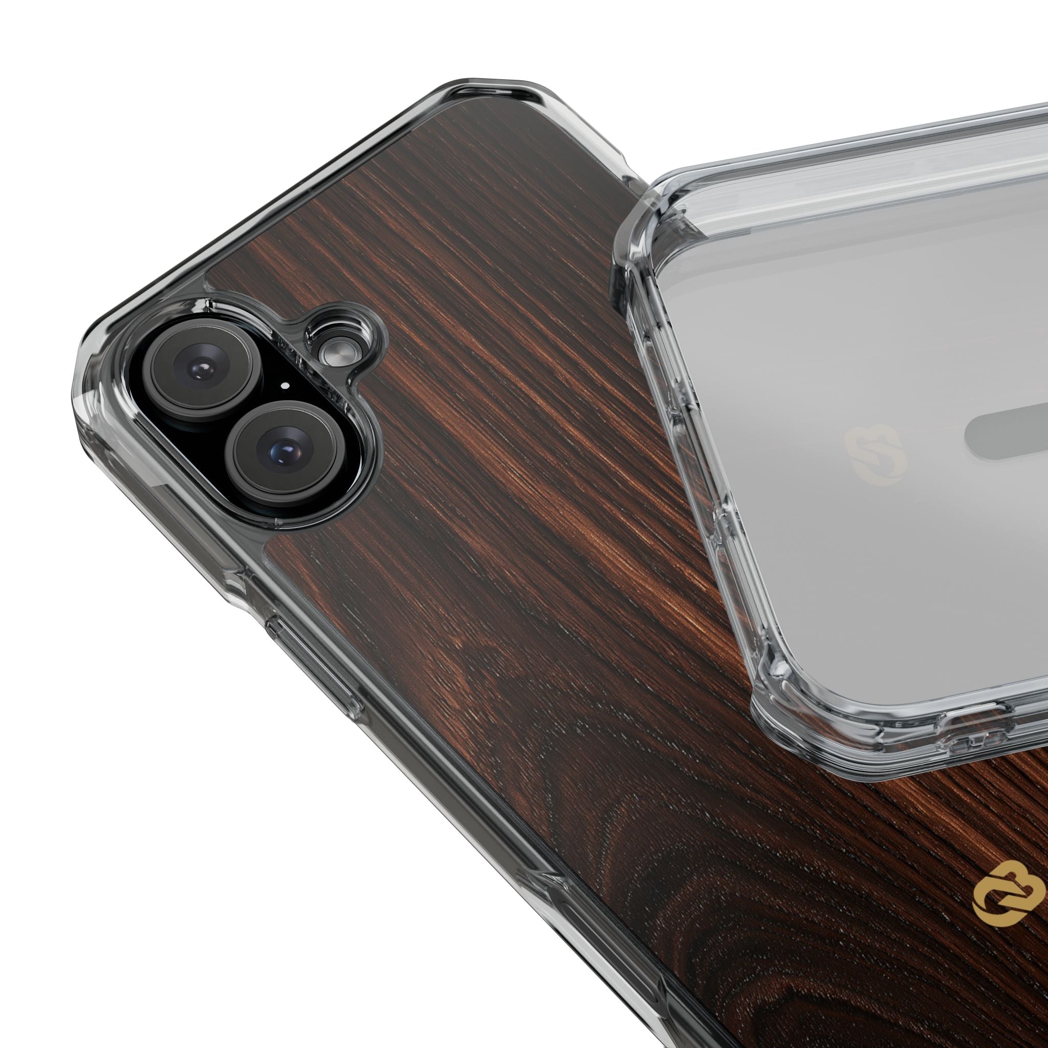 Brown Impact MagSafe Phone Case for iPhone - Burnished Mahogany Grain