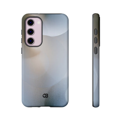 White Tough Phone Case for Samsung - Frosted Ribbed Sphere