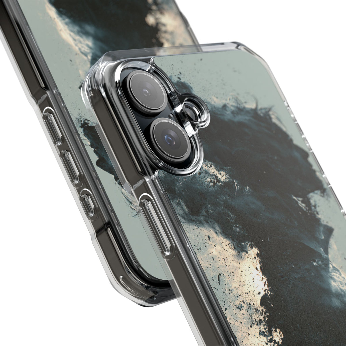 Ashen Dissolution · Clear Impact Magnetic Phone Case for iPhone ·  Black